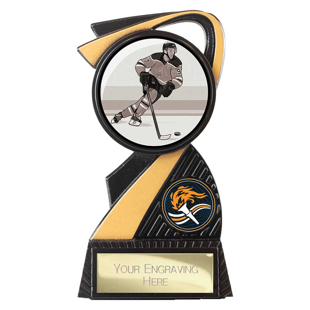 Mania Tower Ice Hockey Award Carbon Black & Gold