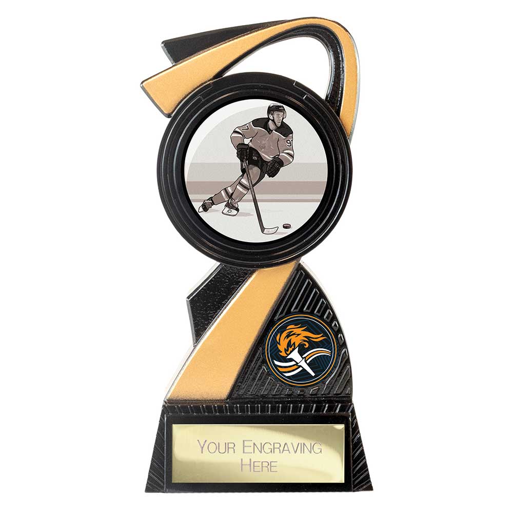 Mania Tower Ice Hockey Award Carbon Black & Gold