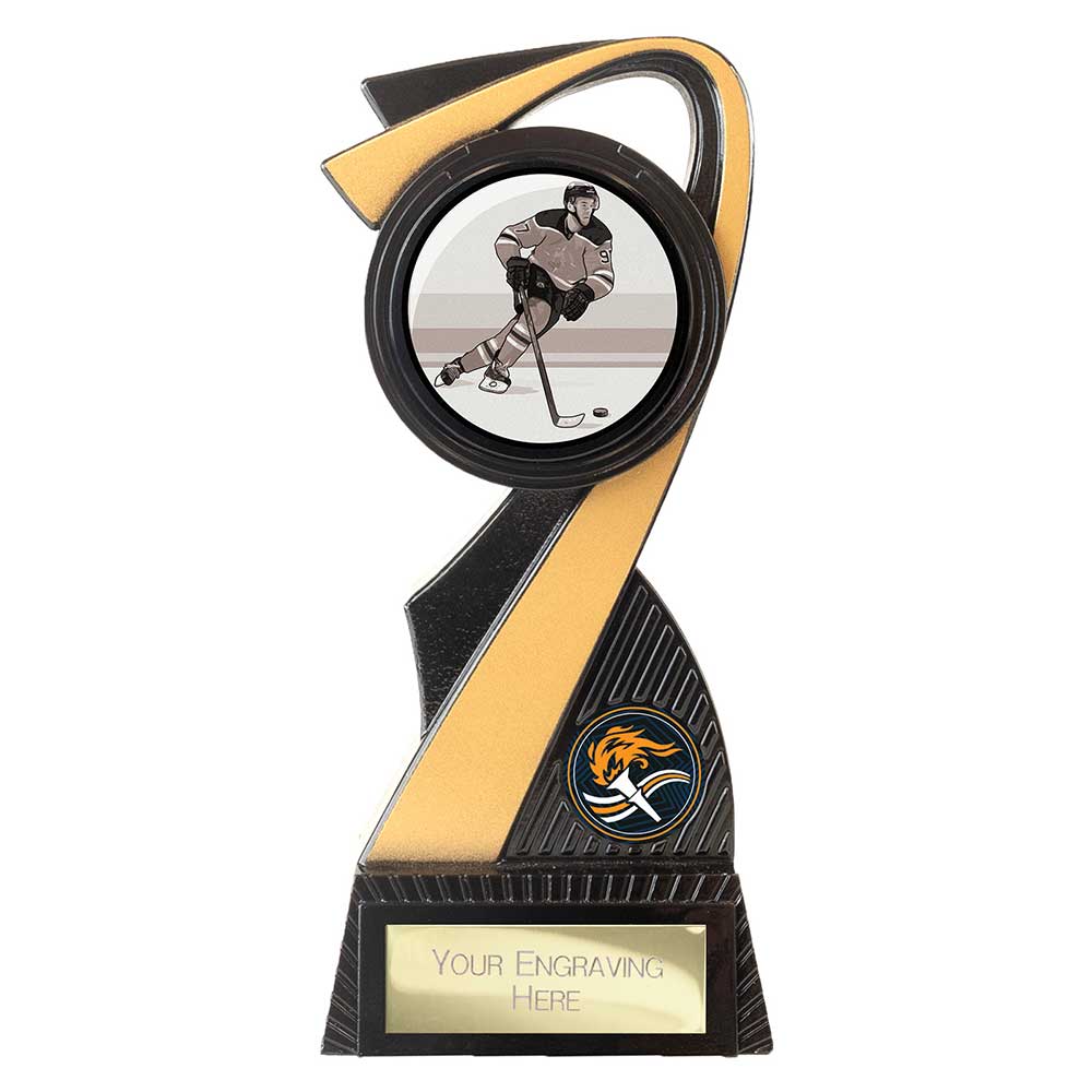 Mania Tower Ice Hockey Award Carbon Black & Gold