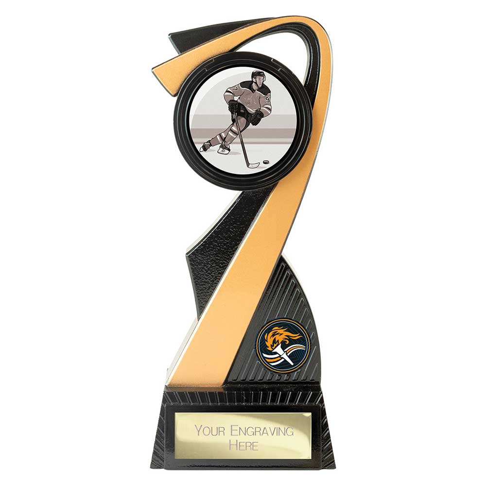 Mania Tower Ice Hockey Award Carbon Black & Gold