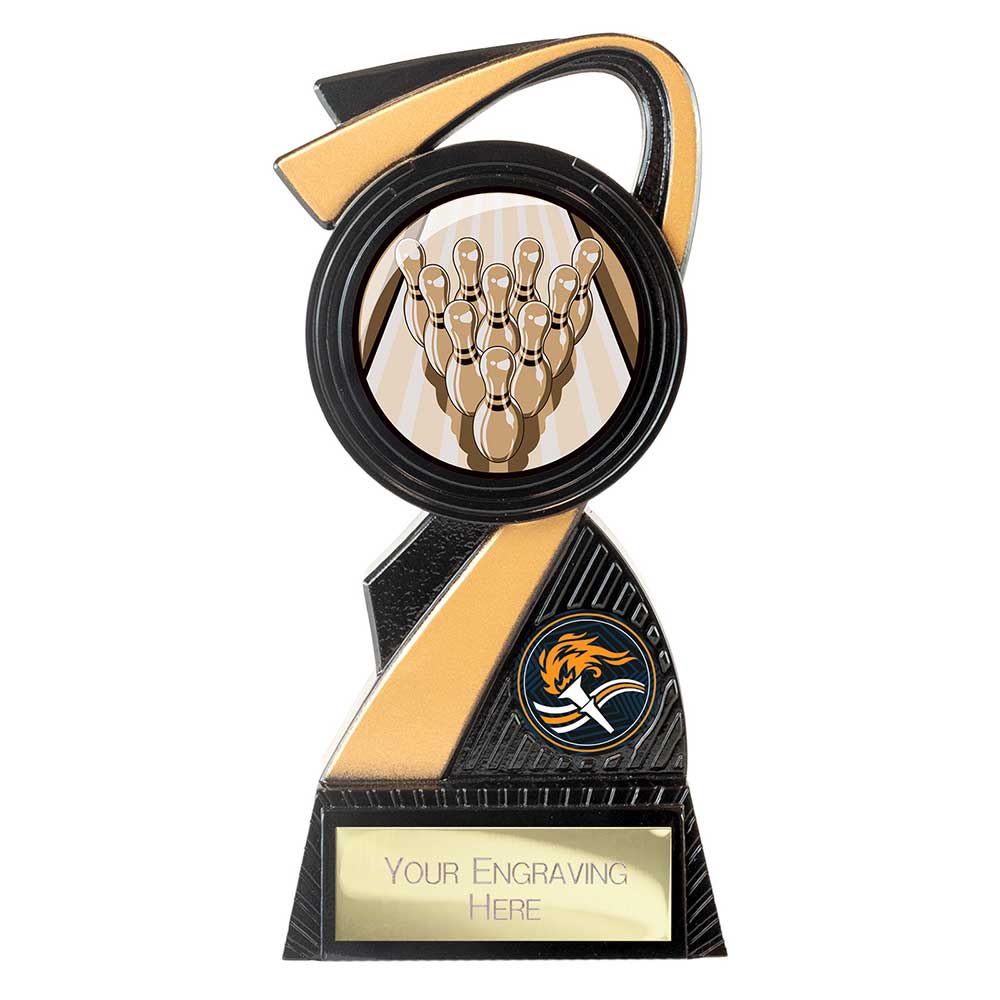 Mania Tower Ten Pin Bowling Award Carbon Black & Gold