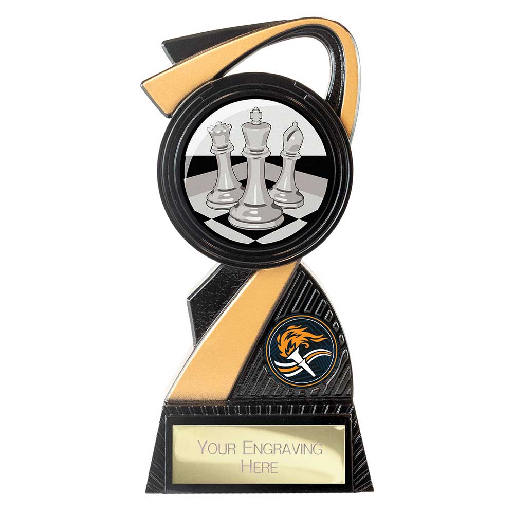 Mania Tower Chess Award Carbon Black & Gold
