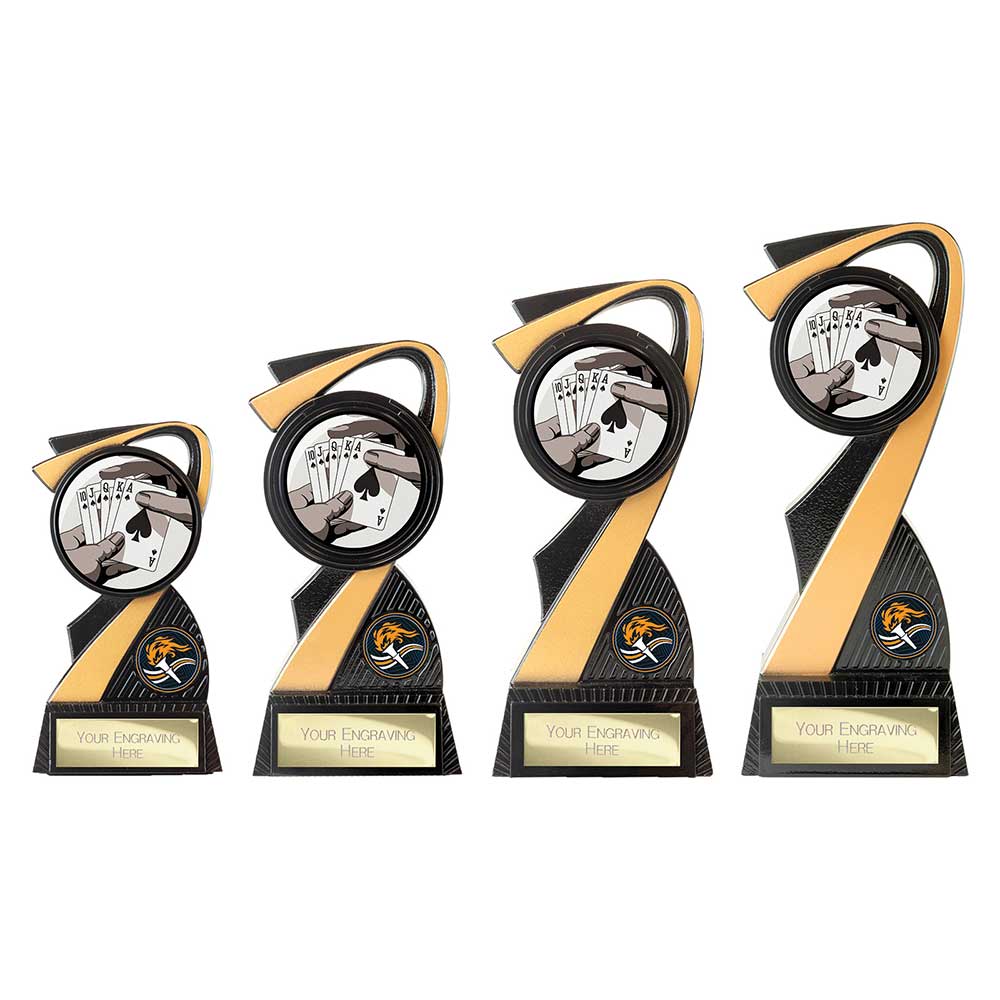 Mania Tower Poker Award Carbon Black & Gold