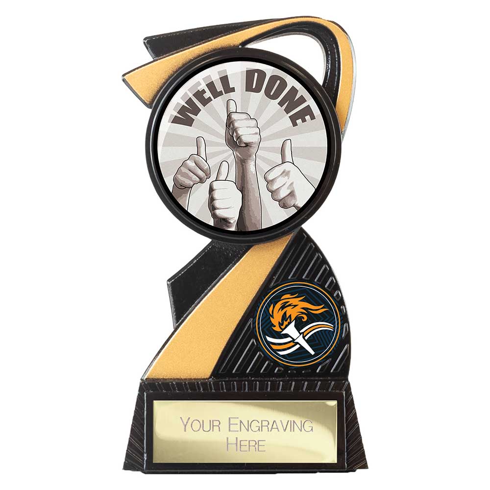 Mania Tower Well Done Award Carbon Black & Gold