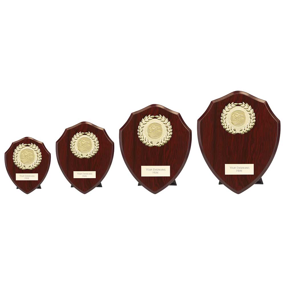 Reward Wreath Shield Cracked Cherry - Trophies - Prudhoe Rosettes