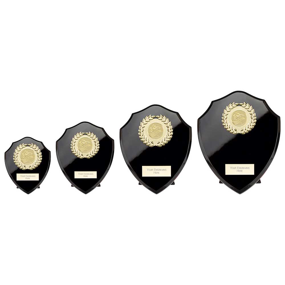 Reward Wreath Shield Epic Black - Trophies - Prudhoe Rosettes