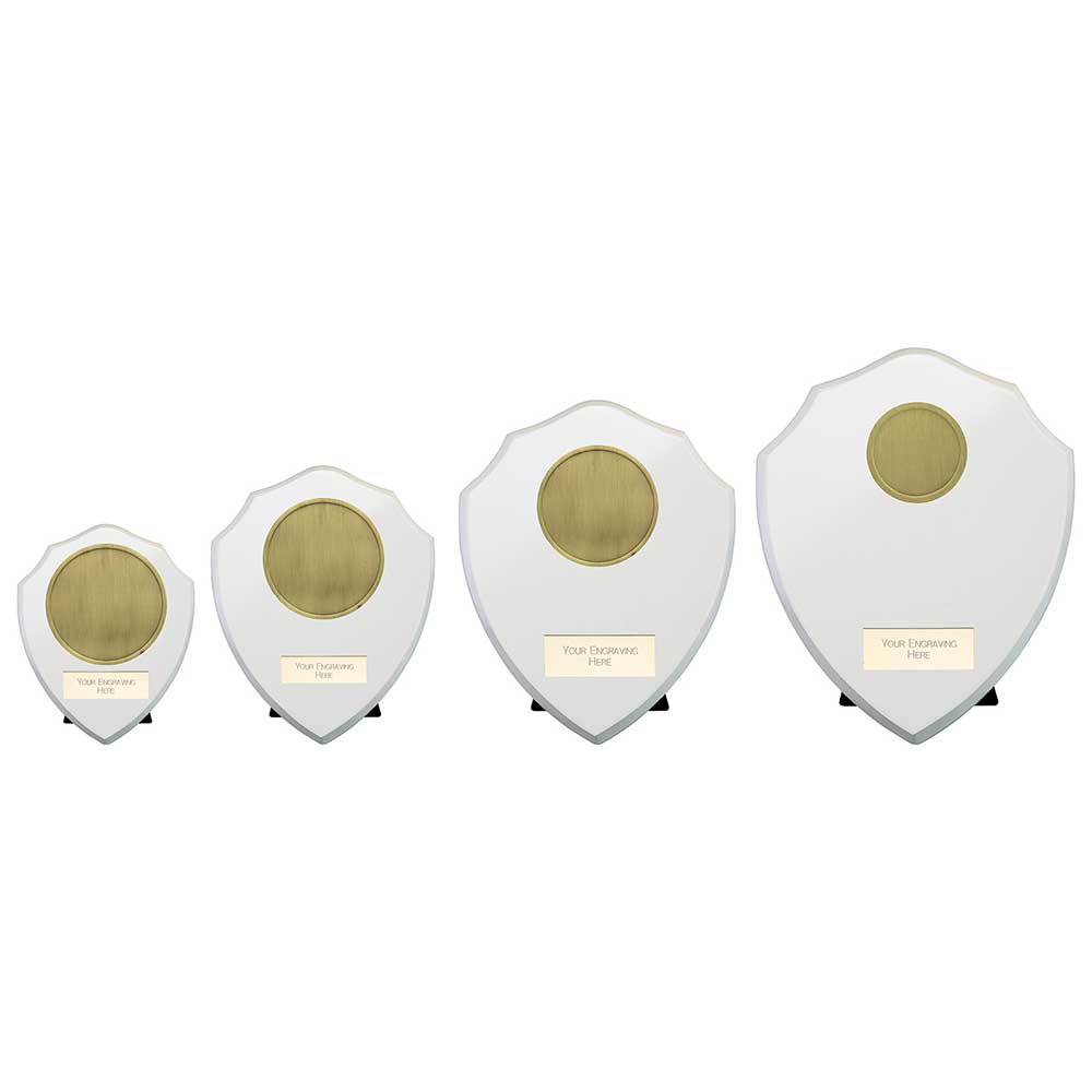 Reward Matrix Shield Arctic White - Trophies - Prudhoe Rosettes