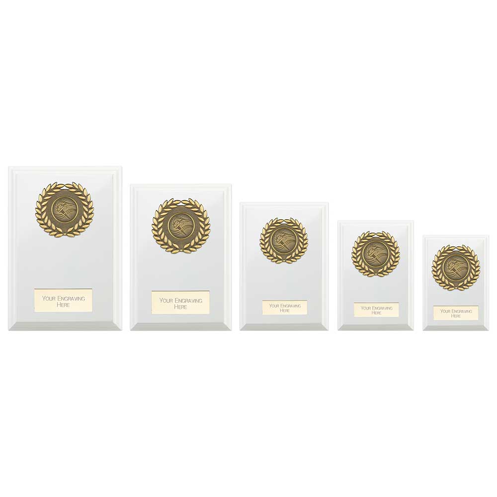 Reward Wreath Plaque Arctic White - Trophies - Prudhoe Rosettes