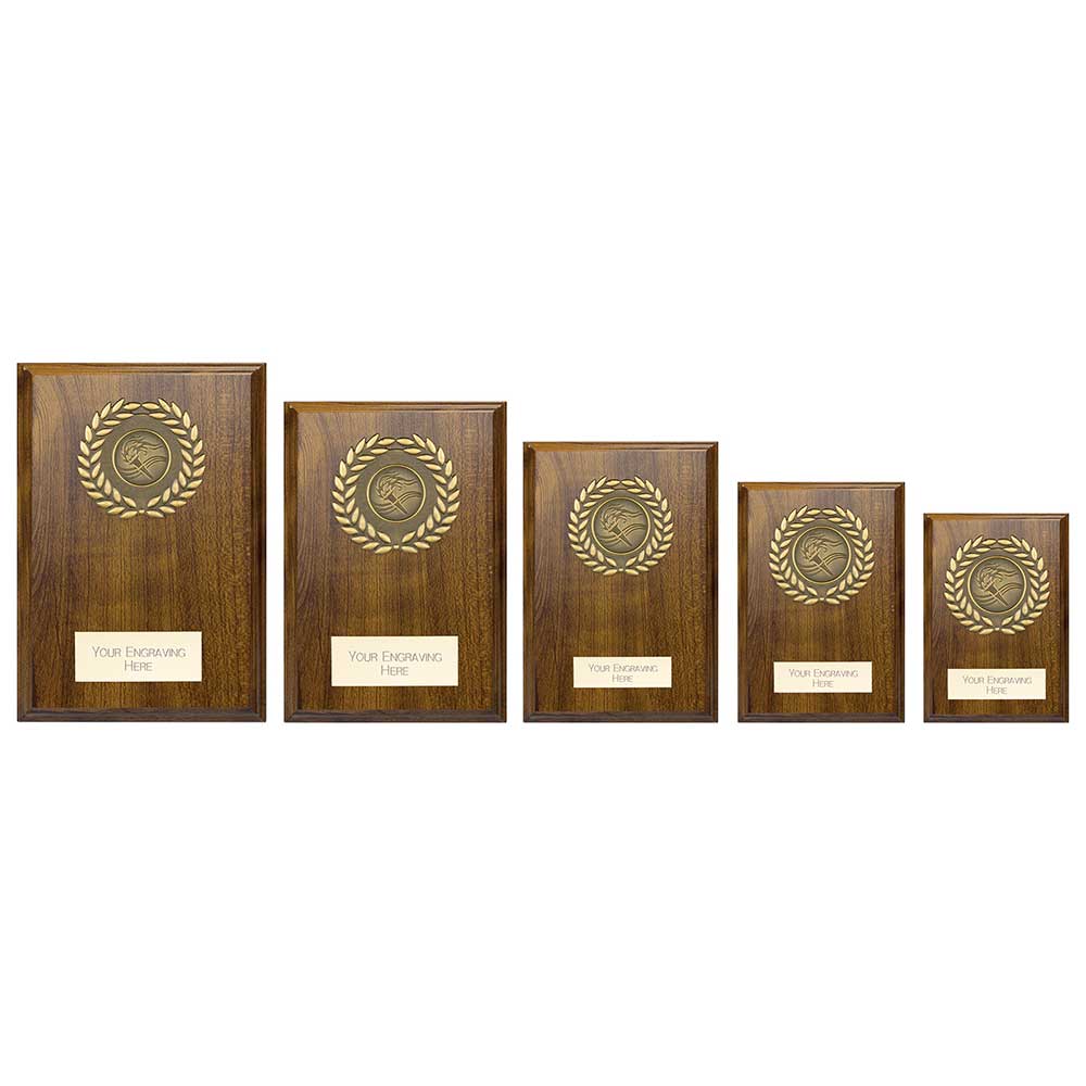 Reward Wreath Plaque Walnut - Trophies - Prudhoe Rosettes