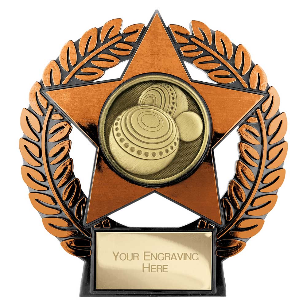 Emperor Star Lawn Bowls Plaque Bronze