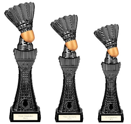 Black Viper Tower Badminton Award - Trophies - Prudhoe Rosettes