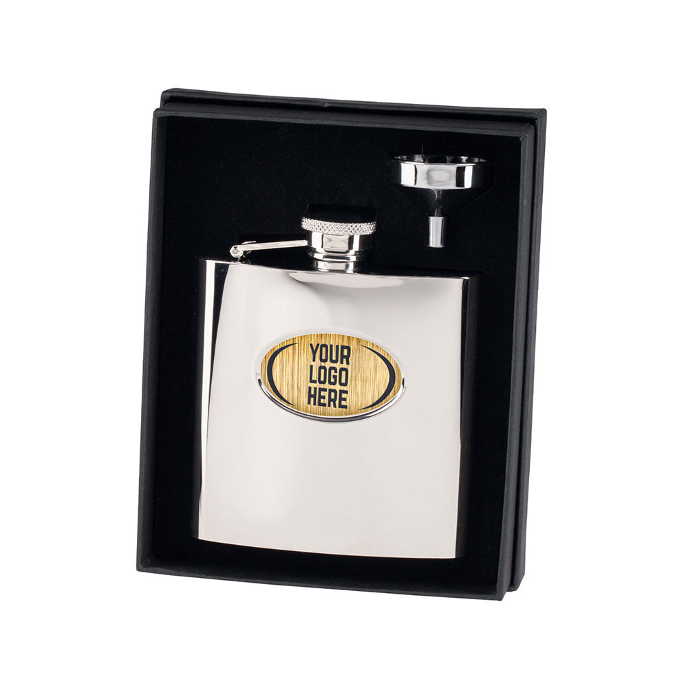 Pioneer Polished Steel Hip Flask