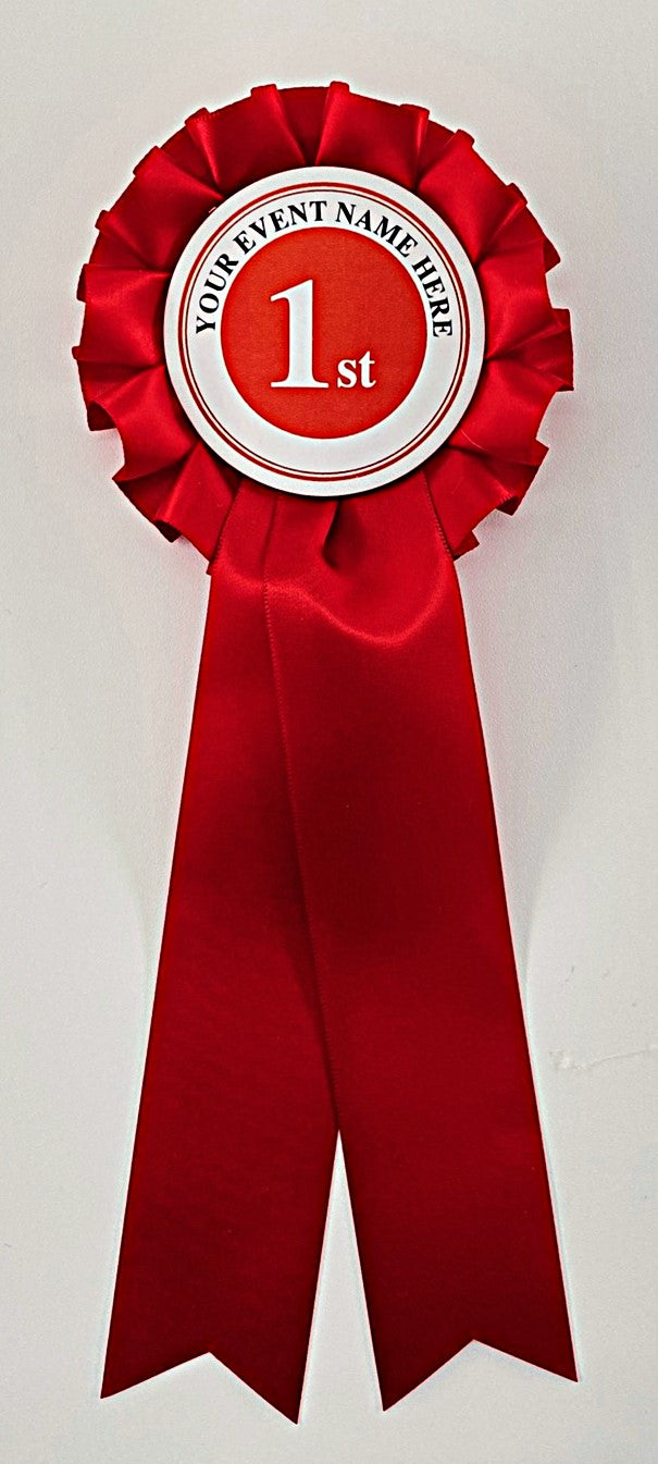 Personalised Stock Rosettes, Single Tier