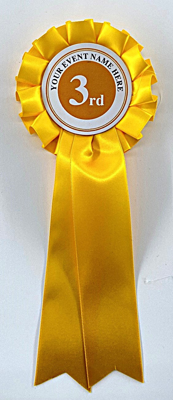 Personalised Stock Rosettes, Single Tier