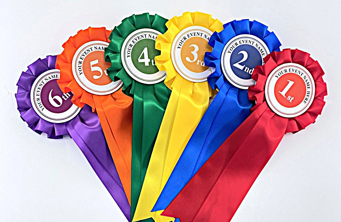 Personalised Stock Rosettes, Single Tier