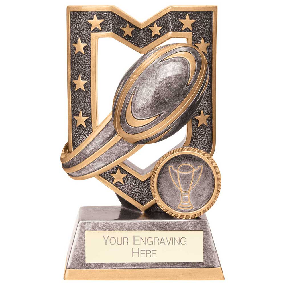 Apex Rugby Award Antique Silver