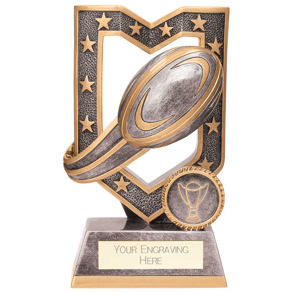 Apex Rugby Award Antique Silver