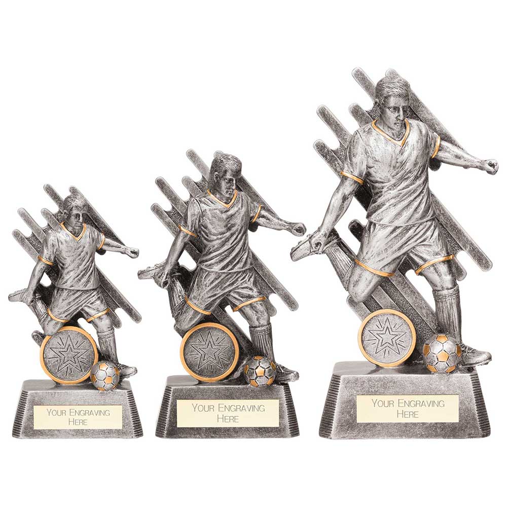 Focus Football Male Award Silver - Trophies - Prudhoe Rosettes