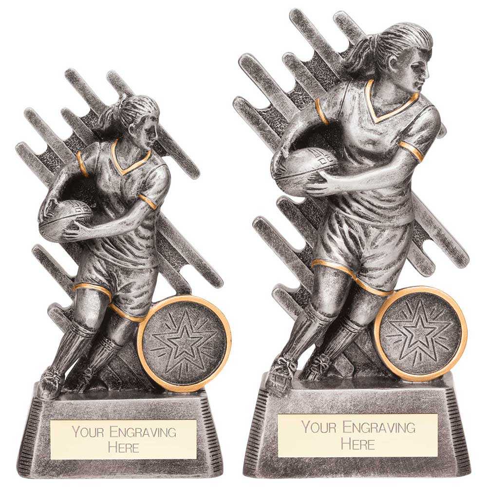 Focus Rugby Female Award Silver - Trophies - Prudhoe Rosettes