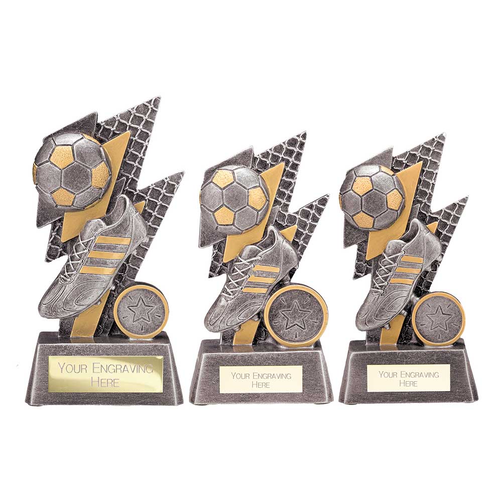 Strike Bolt Football Award - Trophies - Prudhoe Rosettes