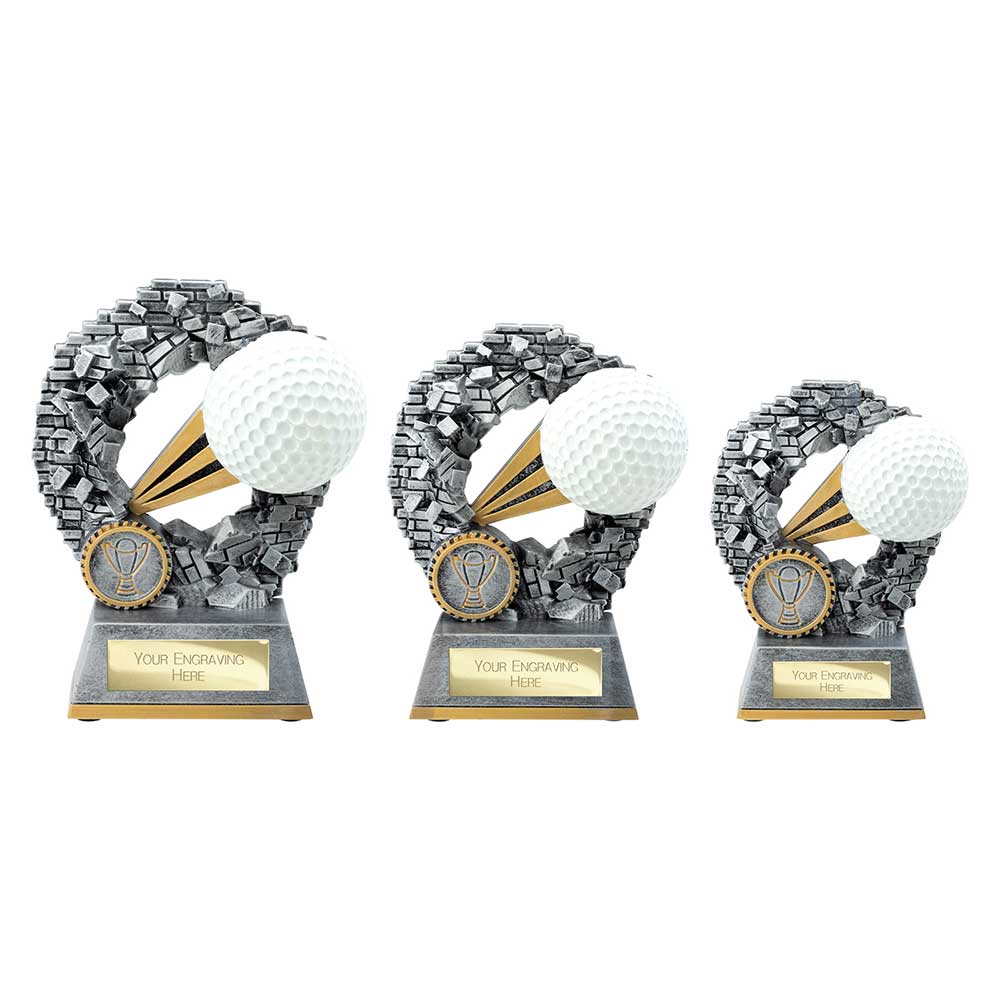 Blast Out Golf Ball Resin Award - Trophies - Prudhoe Rosettes
