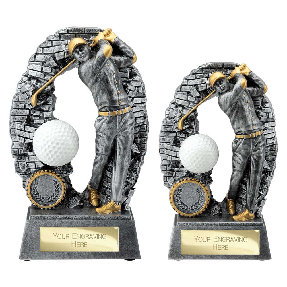 Blast Out Golf Male Resin Award - Trophies - Prudhoe Rosettes