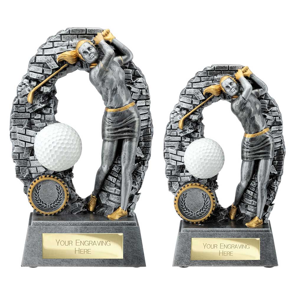 Blast Out Golf Female Resin Award - Trophies - Prudhoe Rosettes