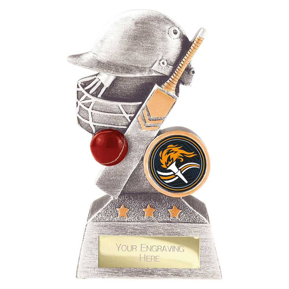 Smash Cricket Award Antique Silver & Gold