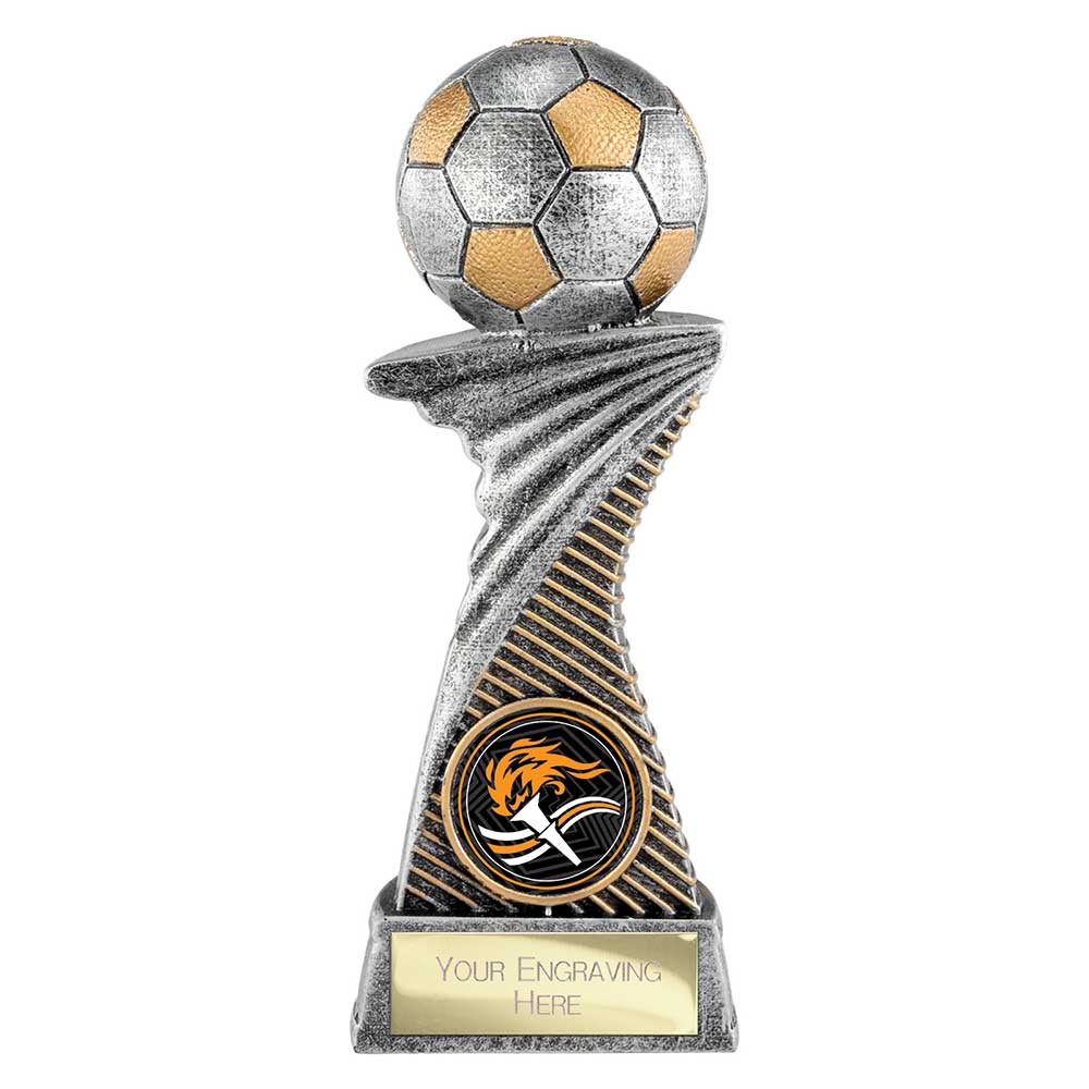 Dynamic Football Award Antique Silver & Gold