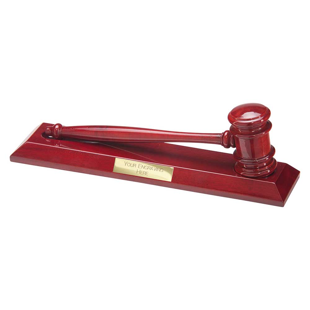Justice Rosewood Gloss Hammer & Gavel