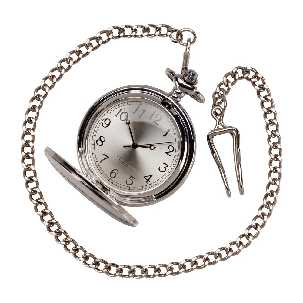 Timeless Pocket Watch Polished Steel