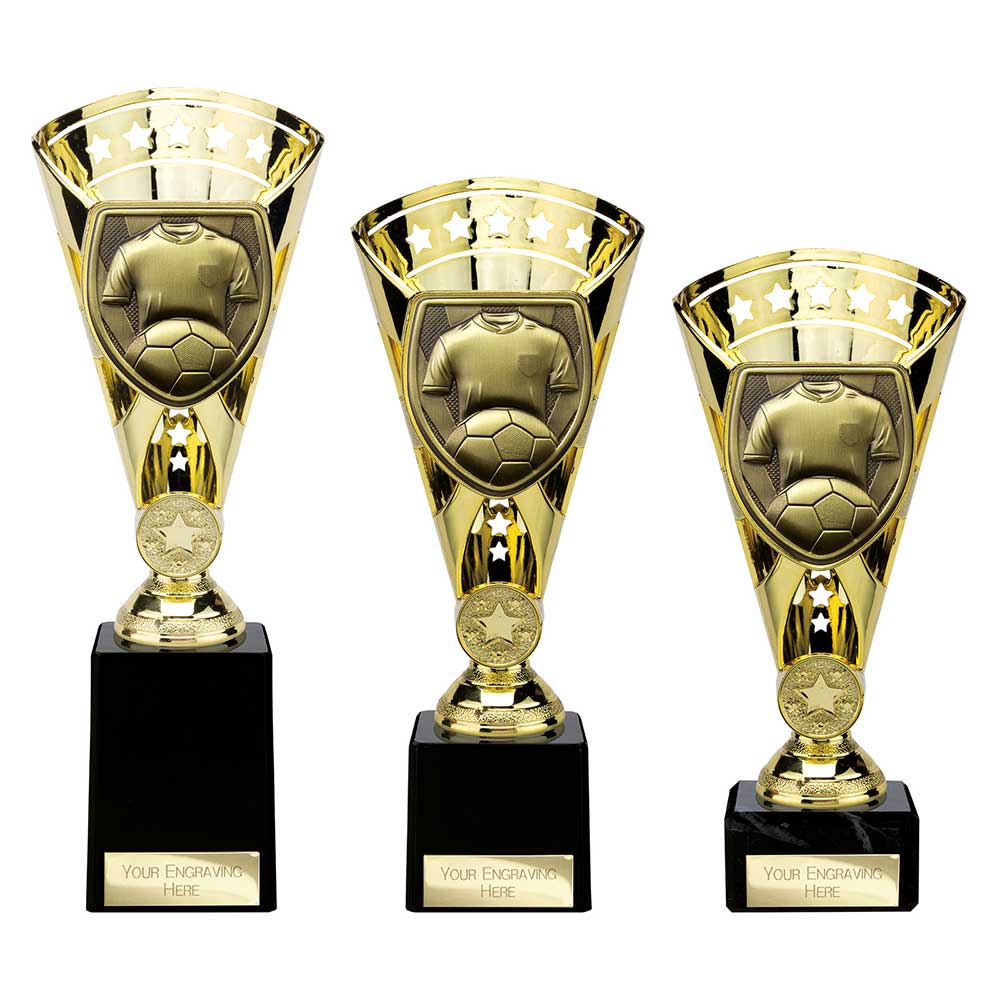 Cobra Star Cup Football Shirt & Ball - Trophies - Prudhoe Rosettes