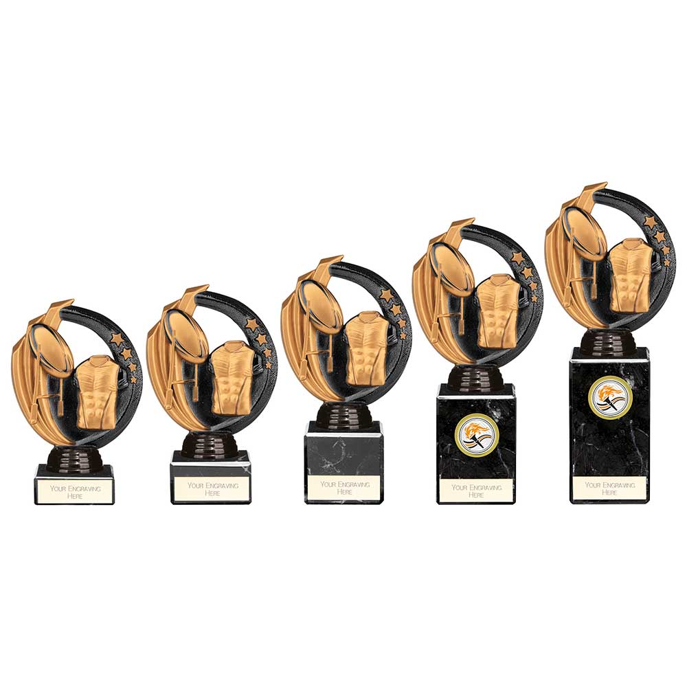 Renegade Legend Rugby Award Black - Trophies - Prudhoe Rosettes
