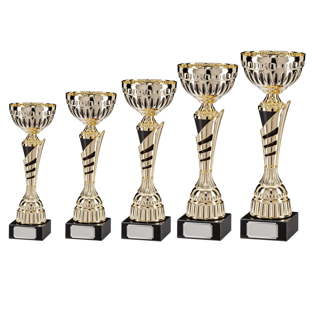 Vanquish Gold & Black Cup - Trophies - Prudhoe Rosettes