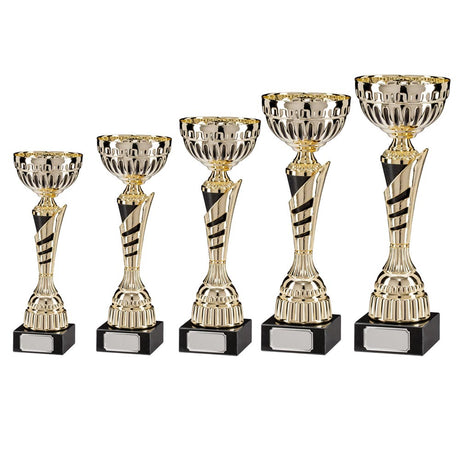 Vanquish Gold & Black Cup - Trophies - Prudhoe Rosettes