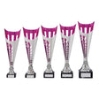 Garrison Plastic Laser Cut Cup Pink & Silver - Trophies - Prudhoe Rosettes