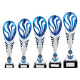Supreme Plastic Cup Silver & Blue - Trophies - Prudhoe Rosettes
