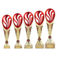 Supreme Plastic Cup Gold & Red - Trophies - Prudhoe Rosettes