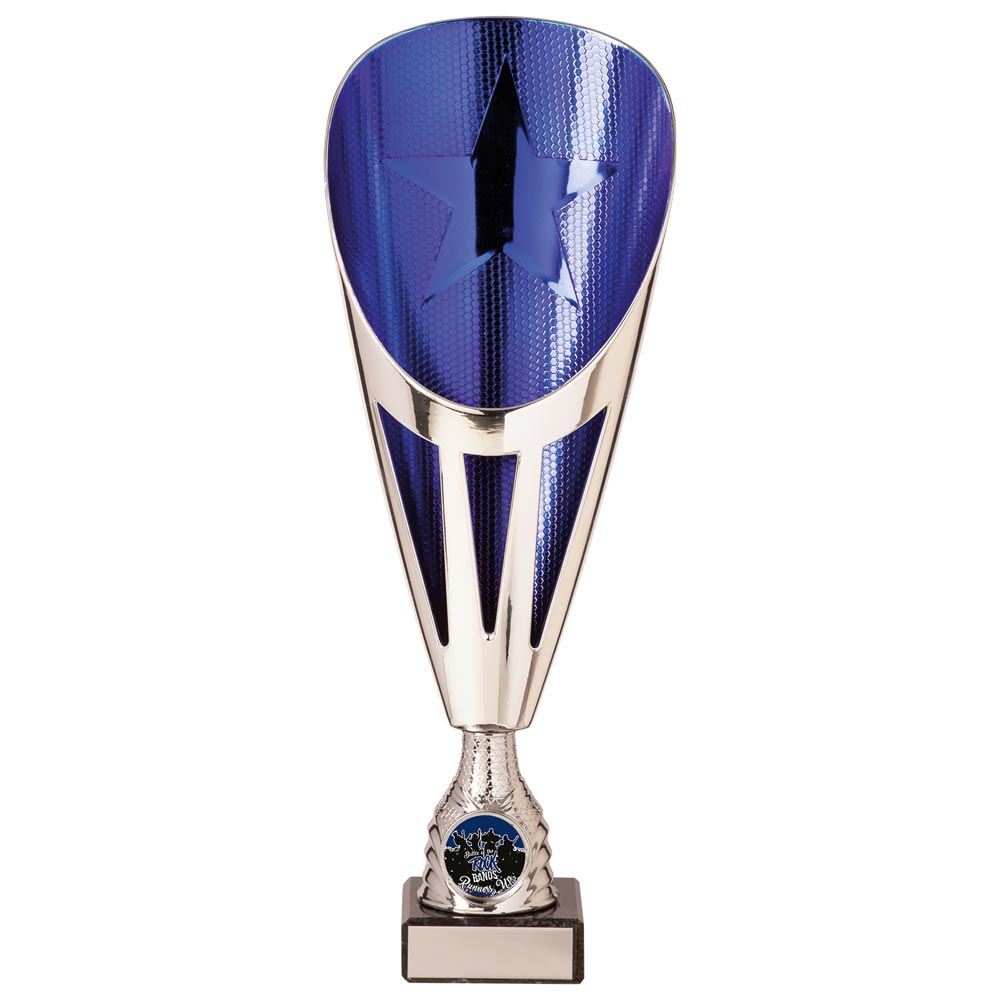 Rising Stars Deluxe Plastic Lazer Cup Silver & Blue