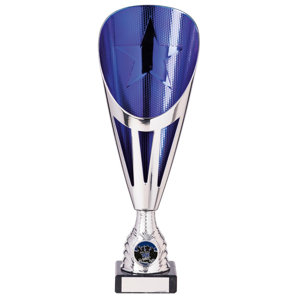 Rising Stars Deluxe Plastic Lazer Cup Silver & Blue