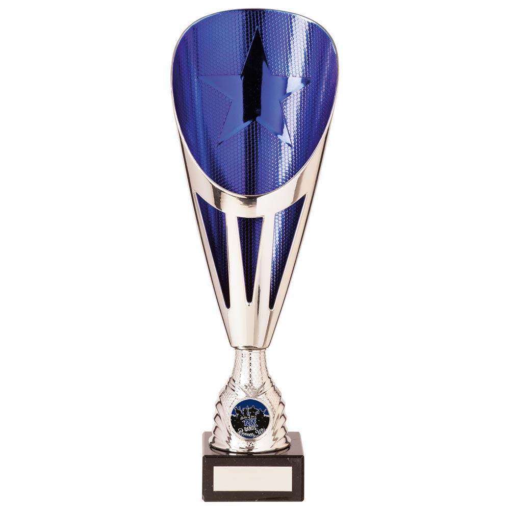 Rising Stars Deluxe Plastic Lazer Cup Silver & Blue