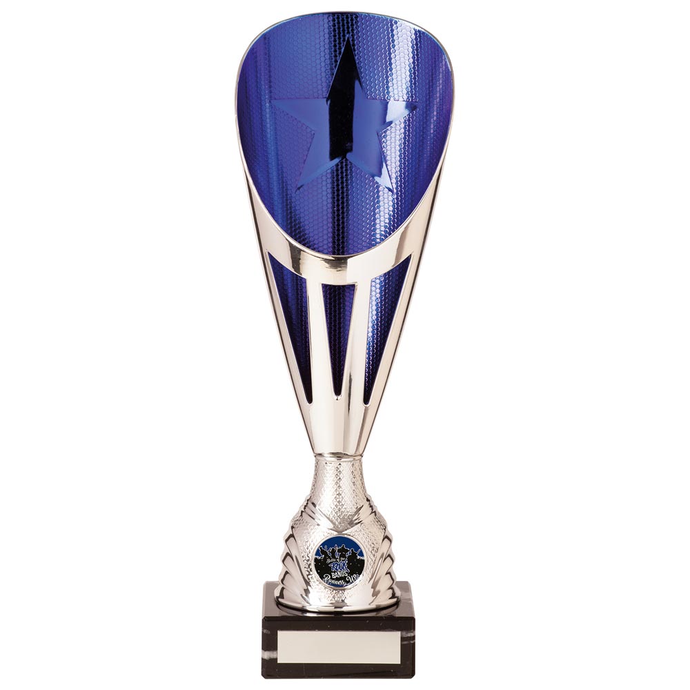 Rising Stars Deluxe Plastic Lazer Cup Silver & Blue