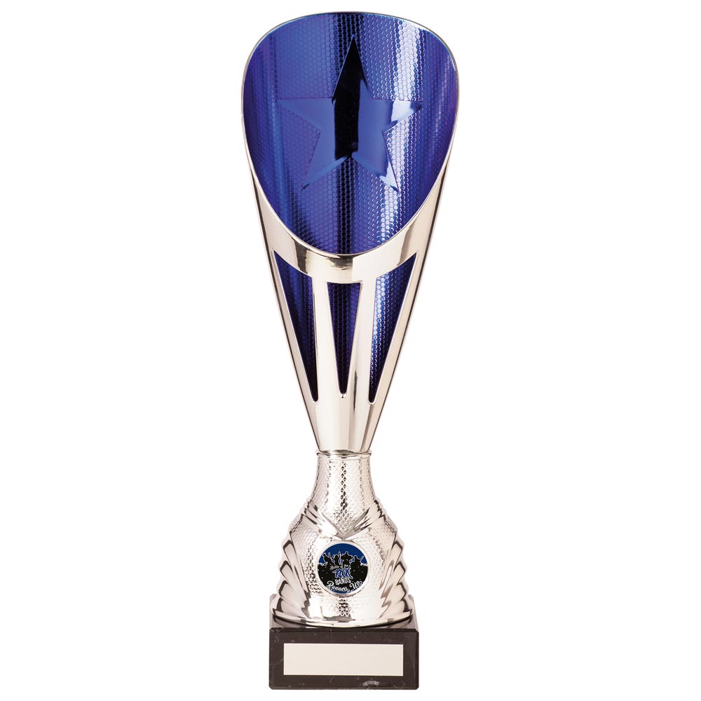 Rising Stars Deluxe Plastic Lazer Cup Silver & Blue