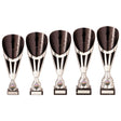 Rising Stars Deluxe Plastic Lazer Cup Silver & Black - Trophies - Prudhoe Rosettes