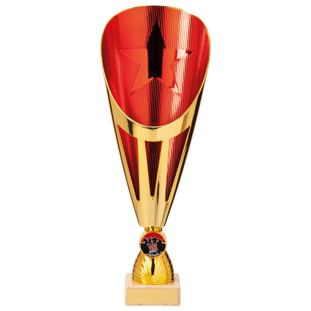Rising Stars Deluxe Plastic Lazer Cup Gold & Red