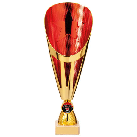 Rising Stars Deluxe Plastic Lazer Cup Gold & Red