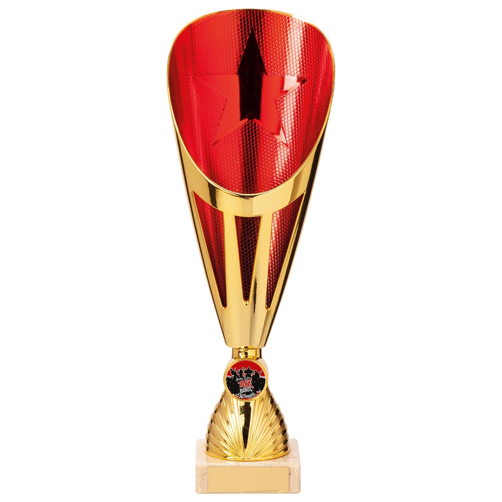 Rising Stars Deluxe Plastic Lazer Cup Gold & Red