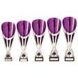 Rising Stars Deluxe Plastic Lazer Cup Silver & Purple - Trophies - Prudhoe Rosettes