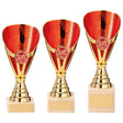 Rising Stars Premium Plastic Trophy Gold & Red - Trophies - Prudhoe Rosettes