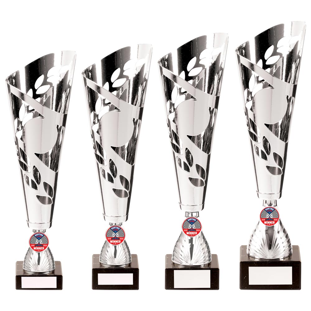 Zeus Lazer Cut Metal Cup Silver - Trophies - Prudhoe Rosettes